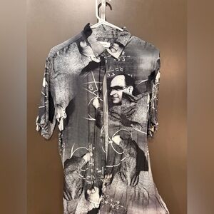 Urban Outfitters monochrome graphic button down